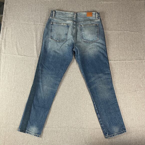 BDG Jeans Urban Outfitters Mens 32x30 Blue Stripe Distressed - Picture 5 of 11